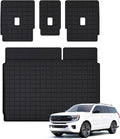 Cargo Mat for 2025 Ford Expedition MAX 7/8 Seats (Only Fit Max) & Backrest Mat,TPE All Weather Protection Car Trunk Mat Covering The Backrest Mat with Velcro Fastener Accessories