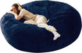 Bean Bag Chair for Adults, Floor Bean Bags Offers Ample Space for Adults,Memory Foam Giant Bean Bags,Lounger Versatile Design Suits Any Room,Movie Nights,Reading(Blue,6FT)