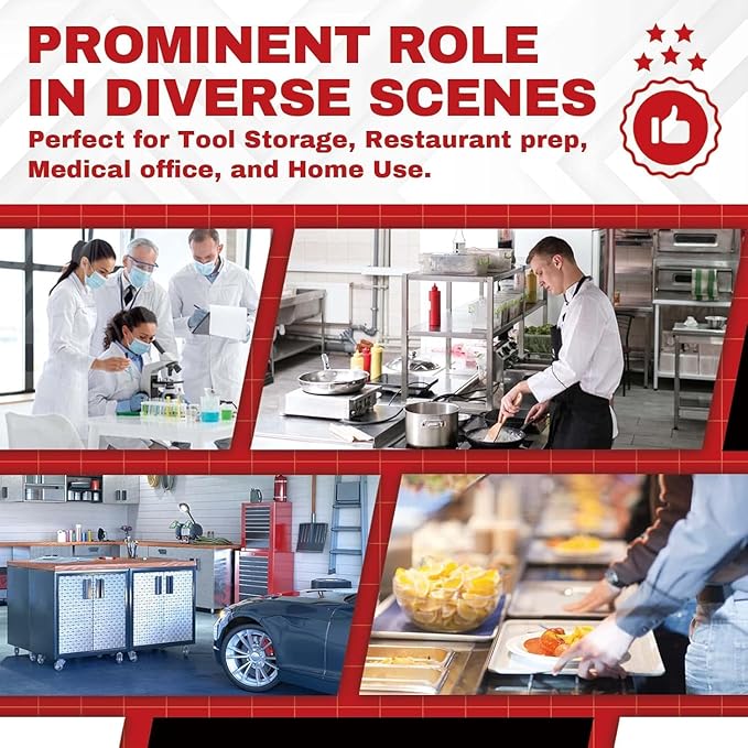 DuraSteel 30x48 NSF Stainless Steel Cart Work Table - Heavy Duty Rolling Food Prep Table Countertop Island - Metal Utility Cart on Wheels Caster, Grill Stand Storage Outdoor Kitchen Tables Bar Top
