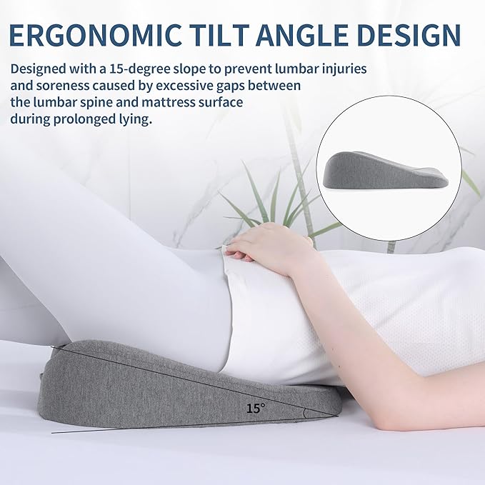 BALAPET Memory Foam Bed Sore Cushions for Butt, Ergonomic Bedsore Pressure Relief Pillow for Sleeping and Sitting, Removable T Shaped Opening Tailbone Cushion for Bed Sores on Buttocks(Grey)
