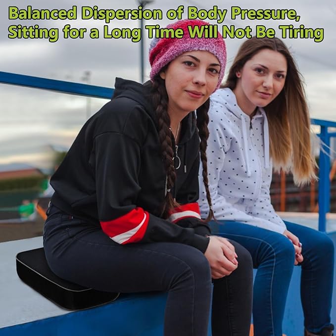 Relispo Stadium Seats for Bleachers with Integral Cutting Memory Foam, Stadium Seat Cushion Waterproof Extra Thick Bleacher Cushion, Portable Stadium Cushions for Indoor Outdoor Events