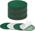 30-Pack Lamp Base Felt, 4 Inch Dia. 2mm Thick Self Adhesive Round Fabric Felt Pads for Lamp/Furniture/DIY, Non-Slip Fiber Backed Patch Circles with Adhesive Backing [Green]