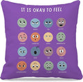 Nogrit Counseling Office Must Haves Pillow Cover, Calming Corner, Mental Health Pillowcase Decor for Home Kids,Mental Health Counselor Gifts, Calming Corner Pillow Covers 18x18 Blue-Violet
