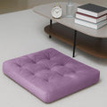 Velvet Floor Pillow,Square Large Pillows Seating for Adults, Tufted Cushions for Meditation Yoga Tatami Living Room Chair Booster Machine-Washable & Dryer-Safe, Lavender, 22x22 Inch