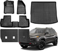 Compatible for 2014-2025 Jeep Cherokee Floor Mats Full Set All Weather Floor Mats & Seat Back Cover & Cargo Liner Protector for 2014-2025 Jeep Cherokee Accessories