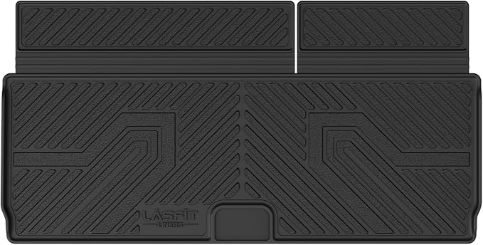 LASFIT Floor Mats&Cargo Backrest Mat for 7 Seats Ford Expedition Standard&Lincoln Navigator Standard 2025 2026 (Not Fit 8 Seats),Costom Fit All Weather Protection TPE Easy Clean Floor Liners,1pcs.