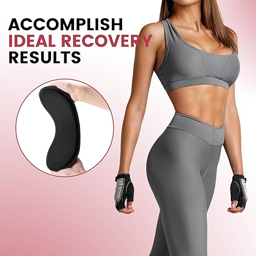 Wehhbtye 4Pcs Post Surgery Lipo Foams, Abdominal Side Compression Board, 11.8'' x 5.5'' Black Lipo Foam Lateral Protector for Post Surgery Recovery Waist Filling Skin Anti-Sagging