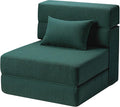 Folding Sofa Bed with Pillow- Convertible Chair Floor Couch & Sleeping Mattress, Foldable Memory Foam Sleeper for Living Room/Dorm/Guest Room/Home Office/Apartment/Loft, Single26, Dark Green