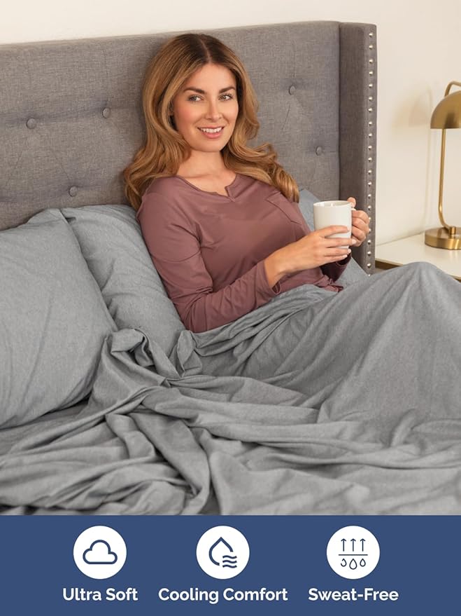 Extra Deep Pocket King Sheets - 4 Piece Breathable & Cooling Bed Sheets - Hotel Luxury Sheet Set - Soft, Wrinkle Free & Comfy - Easily Fits Extra Deep Mattresses - Deep Pocket Heathered Grey Sheets