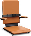 MediHoist Steel Electric Floor Lift Chair with Wheels and PU Cushion, Floor Lift for Elderly, 440 LBS Capacity, Seat Belts and Handrails, Suitable for Home Use