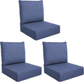 Luxury Outdoor Seat Cushion Set-24 x 24 x 6 Inch Outdoor Chair Cushions Set of 2 with Water Resistant & Removable Cover Outdoor Cushions for Patio Furniture Chair Sofa Couch