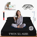 Ali King Grounding Sheets - Twin XL Size, Soft Cotton with Silver Fiber, 15'' Deep Pocket Earth Grounding Fitted Bed Sheets for Improved Sleep (Black, Twin XL 39''*80''*15'')