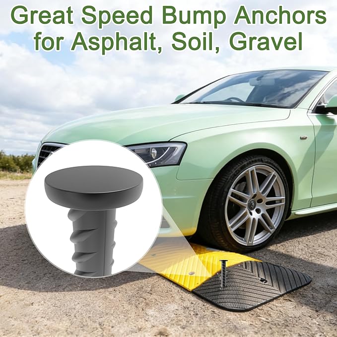 Rebar Spikes 16 Inch 8 Pack, 1/2 Inch Diameter Heavy Duty Rebar Ground Stakes, Galvanized Anchoring Spikes for Speed Bump, Landscape, Parking Curb, Handicap Ramp and Tent