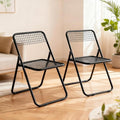 2 Pack Folding Chair,Dark Balck Color,Single Piece,Foldable Space - Saving Design for Indoor/Outdoor Use