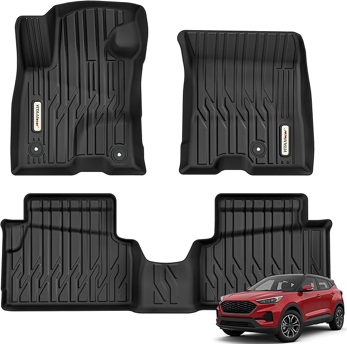 YITAMOTOR Floor Mats Compatible with 2022-2025 2026 Ford Maverick Hybrid, Custom Fit Maverick Car Mats, All-Weather TPE Front and Rear Row Floor Liners, Black