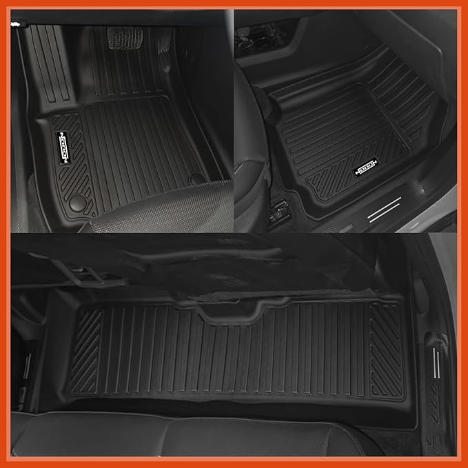 All Weather Floor Mats Fit for Kia Soul 2020-2025(Fit Cargo Floor in Lower Position) Floor Mats & Trunk Mat & Backrest Mat Replacement for Kia Soul Accessories Anti-Slip Floor Liner