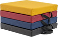 FDP SoftScape 12 inch Square Toddler Floor Cushions with Handles; Flexible Seating for Daycare, Preschool, Playroom; 1.5 inch Deluxe Foam (4-Piece) - Volcano