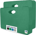 Rugged Rhino Heavy Duty Patent Pending Kneeling Pad, 2 PK, Shock Absorbent Thick Knee Pads, Holds Up to 300 lbs, Protect Knees from Hard Concrete Surfaces, for Mechanics, Gardening, Gym, Pine Green