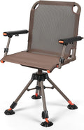 KEMIMOTO Hunting Blind Chair 360 Degree Silent Swivel, 300 Lbs Height Adjustable Quick Folding Portable Comfortable Hunting Deer Fishing Ground Chair