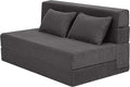 MeMoreCool Boneless Folding Sofa Bed Full, Corduroy Convertible Sleeper Chair, Foldable Foam Mattress Chair, Comfy Fold‑Out Futon Couch Bed, Large Floor Sofa Couch for Living‑Room Guest