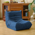 N&V Fireside Floor Sofa- Mid-Century Modern Armless Lounge Chair with Premium Soft Corduroy Fabric, Plush Foam Cushion Accent Chair for Living Room, Bedroom & Office (Prussia Blue)