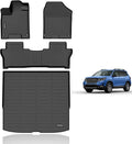 KELCSEECS® Floor Mats & Cargo Liner Custom for Honda Passport 2019-2025 All Weather Protection TPE Floor Liners Front & Rear Row Full Set Honda Passport Accessories Black