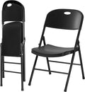 Amazing for less 1-Pack Heavy Duty Plastic Folding Chair, 450 lbs Capacity Foldable Chairs for Indoor Outdoor, Stackable Portable Seating for Party, Wedding, Patio, Backyard, Office (Black)