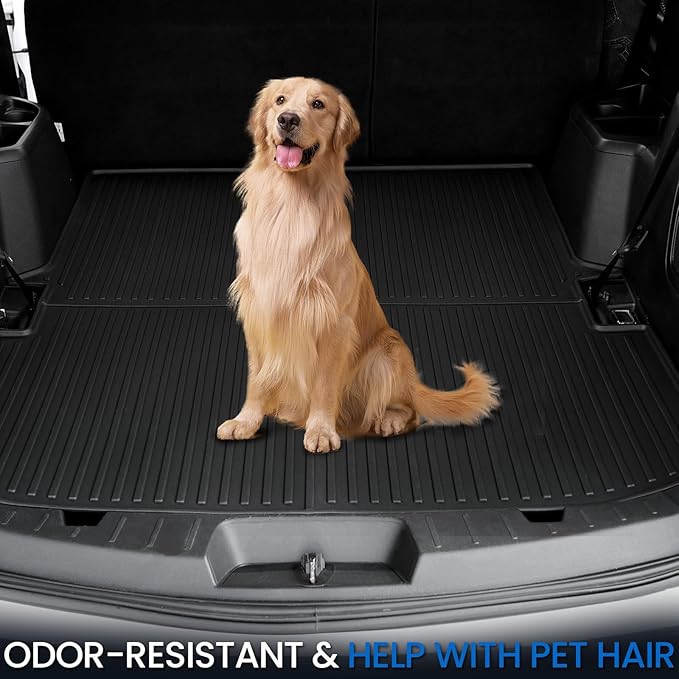 Cargo Mat for 2015-2019 Ford Explorer, All Weather TPE Trunk Mat Cargo Liner Accessories (15-19 | Cargo Mat)