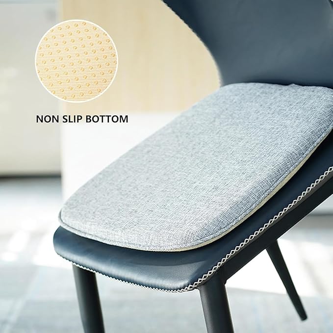 Chair Pads with Ties 18x17, Memory Foam Kitchen Chair Cushions with Ties 18 Inch, Non Slip Chair Pads for Dining Chairs Set of 2 4 6, Seat Cushions Covers Washable and Removable with Zipper,K,2