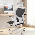 ZYFFHYLAI Office Chair Ergonomic Desk Chair, 350 LBS Mesh Office Chair with Lumbar Support, Comfy Desk Chair with Wheels, Big and Tall Chair for Study Work Gaming (Black+White)