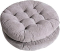 Tiita Patio Chair Cushions Round Seat Pillows Set of 2 Floor Pads 22" x 22" Throw Cushion for Indoor/Outdoor Furniture Sitting Living Room Garden, Grey