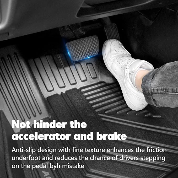 Compatible for 2013-2017 Honda Accord Sedan Floor Mats & Cargo Liner All Weather TPE Mats for 2013-2017 Honda Accord Accessories (No Fit for Coupe & Hybrid)