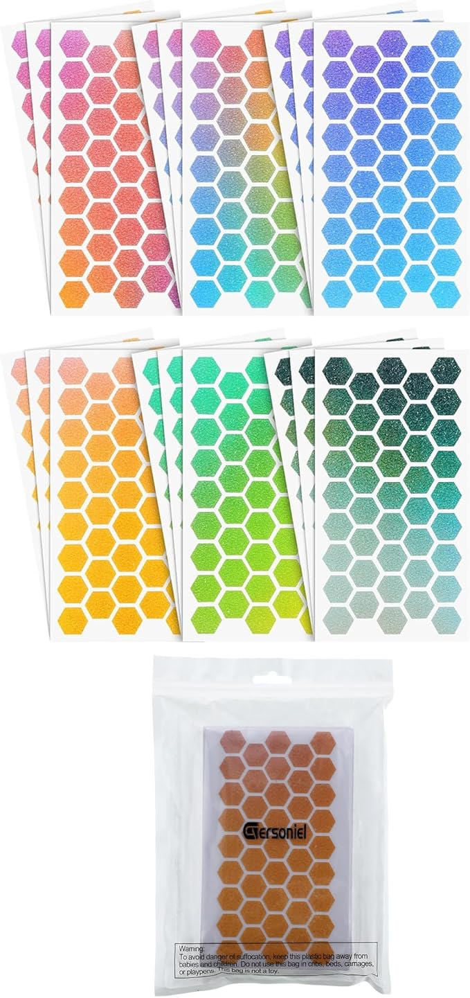 Gersoniel 18 Pieces Anxiety Sensory Stickers Textured Strips Toys Anti Stress Tactile Rough Sensory Strips Adhesives Anxiety Relief for Adults Teens Office Desk Classroom(Fresh Style)