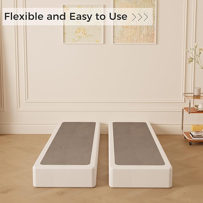 Maenizi Split Twin Box Spring 5 Inch, Easy Assembly Bed Foundation, Heavy Duty Low Profile Metal Twin Box Spring Only with Fabric Cover, Noise Free