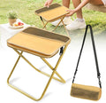hoehew Portable Stool for Mountaineering and Hiking, 2025 New Lightweight Foldable Stool with Carrying Bag, Outdoor Footstool for Picnic Hiking Fishing (Khaki, Large)