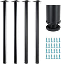 WUHUANGKAKA 36 Inch Table Legs,Adjustable Metal Desk Legs,Suitable for DIY Furniture Legs, Computer Desk, Dining Table, Workbenches,Coffee Table, Set of 4 (Black).