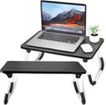 2 Pcs Foldable Laptop Table Lap Desk Mini Bed Table Portable Bed Tray Laptop Stand for Couch Sofa Working Reading Eating Children Workers School Classroom Home Office Supplies (Black)