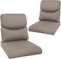 Outdoor Chair Cushions Set of 2-22 x 25 Inch Fade Resistant Patio Chair Cushions Outdoor Seat Cushions for Patio Furniture Chair Sofa Couch-Grey