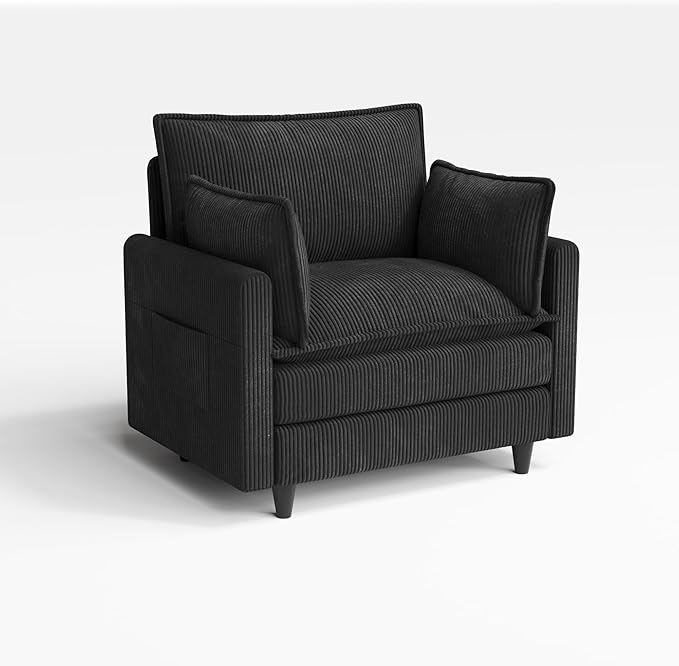 Apicizon Modular Sectional Sofa Single Seat, Black