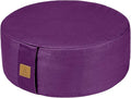 FelizMax Zafu Buckwheat Meditation Cushion,D=13"/16" H=5.5",Round Zabuton Meditation Pillow,Yoga Bolster Kneeling Pillow Premium Yoga Pillow for Sitting on Floor Zippered Cotton Cover