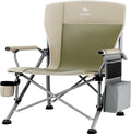 XL Premium Camping Chair - 400lb Capacity, Oversized 23.7" Wide Seat, Heavy Duty 600D Oxford Fabric, Padded Camping Chair Portable for Outdoor, Beach, Tailgate Parties Taupe/Olive