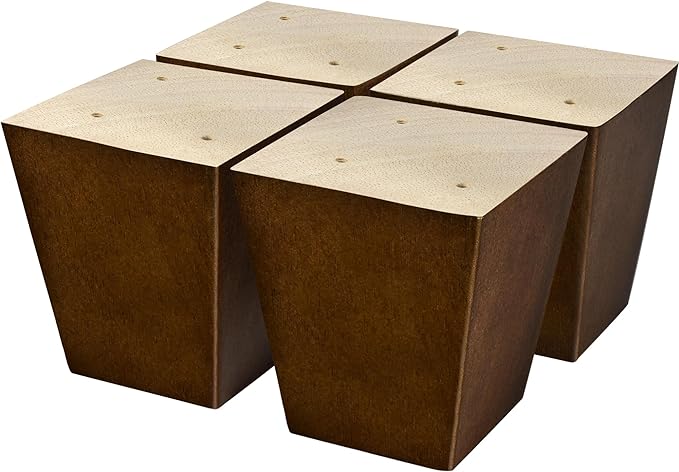 AORYVIC 3 inch Furniture Legs Wood Sofa Legs, Universal Couch Legs Bed Risers Replacement Dresser Legs for Futon, Ottoman, Love Seat, Easy to Install, for U.S.Made and Other Furniture