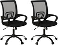 Bonzy Home Ergonomic Office Chairs Set of 2, Rolling Conference Room Chairs with Wheel, Mesh Computer Desk Chair with 360° Swivel, Height Adjustable, 2 Pack