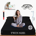 Ali King Grounding Sheets - Twin Size, Soft Cotton with Silver Fiber, 15'' Deep Pocket Earth Grounding Fitted Bed Sheets for Improved Sleep (Black, Twin 39''*75''*15'')