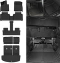 All Weather Floor Mats for 2026 Hyundai Palisade Hybrid 8 Seats Floor Mats & Trunk Mat with Backrest Mats & 2nd Backrest Mats for Palisade Hybrid Accessories Odorless Anti-Slip Floor Liner