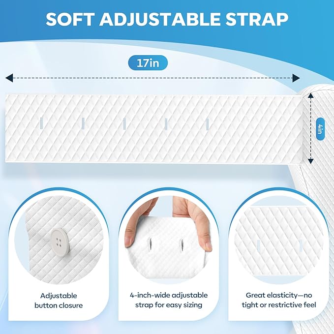 Knee Pillow for Side Sleeper with Adjustable Strap, Memory Foam Leg Support Cushion for Comfortable Sleep, Spine Alignment, and Relief of Sciatica, Back, Hip, Knee & Joint Pain