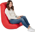 Factory Direct Partners 10489-RD Soft Ergonomic Horizontal Soft Video Rocker - Great for Reading, Gaming, Meditating, or TV for Kids Teens and Adults - Red