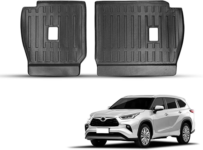 Compatible for 2020-2024 Toyota Highlander Backrest Mats Behind 2nd Row Seat Back Cover for Toyota Highlander 2020 2021 2022 2023 2024 Accessories