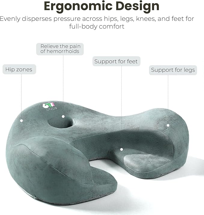 UTJZIB Meditation Cushion & Floor Pillow Seat - Ergonomic Comfortable Memory Foam Set Relieves Numbness Tailbone & Hip Pain from Long Sitting, idea for Reading, Yoga.