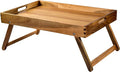 Taxenxar Extra Large Folding Bed Tray Table, 22’’ x 14’’ Acacia Wood Breakfast Tray, Food Serving Tray with Legs for Eating in Bed